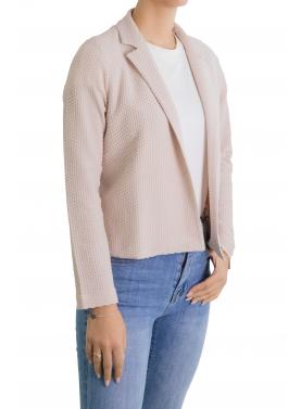 Giacca in piquet aperta tinta unita 